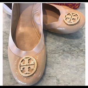 Caroline/Camellia flats by Tory Burch.